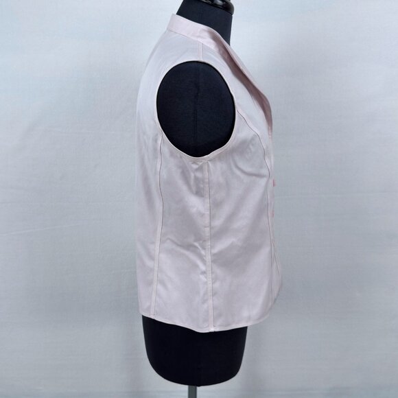 Jones New York 8 Non Iron Light Pink Sleeveless Button Front Blouse Career Top - Picture 3 of 7